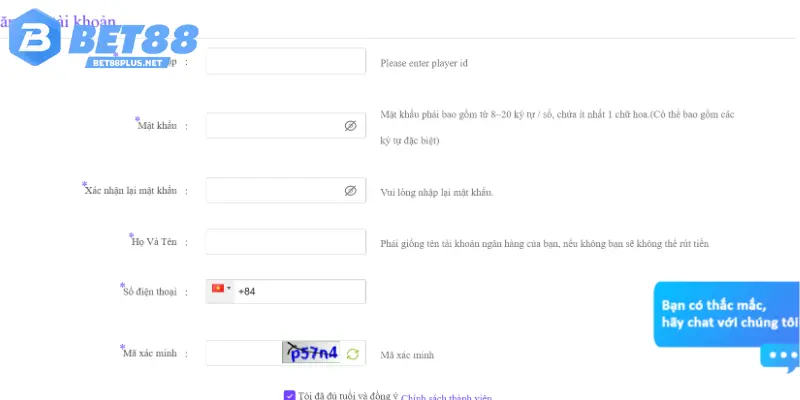 Hướng Dẫn Anh Em Cách Đăng Ký BET88 Một Cách Chi Tiết Cách đăng ký BET88 chi tiết